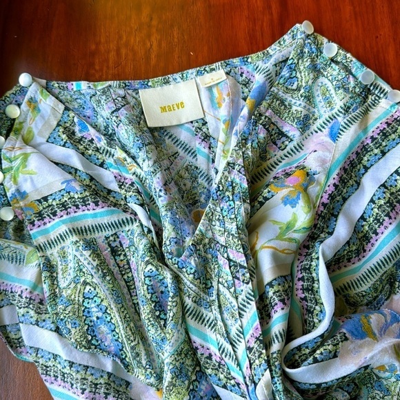 Anthropologie Maeve Maya Top Flutter Sleeve Blouse size 0 - Picture 10 of 10